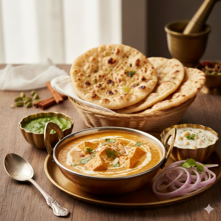 Shahi Paneer and Tandoori Roti